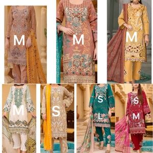 Pakistani designer lawn collection 3pc ready to wear heavy embroidery